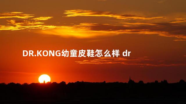 DR.KONG幼童皮鞋怎么样 dr kong是什么牌子的鞋